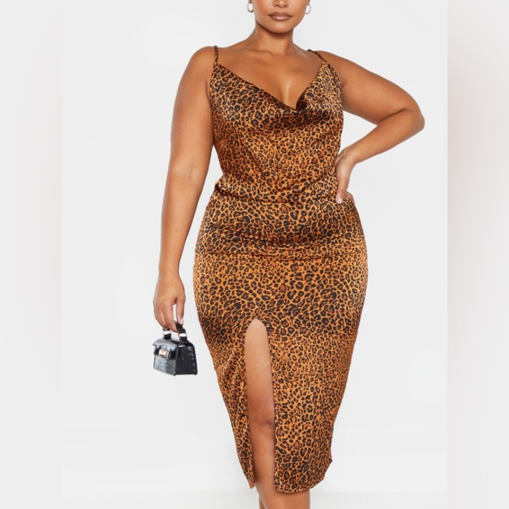 Leopard Print Plus Size Dress